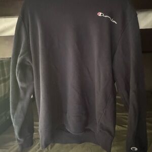 Champion Men's Classic Black Crewneck Sweater